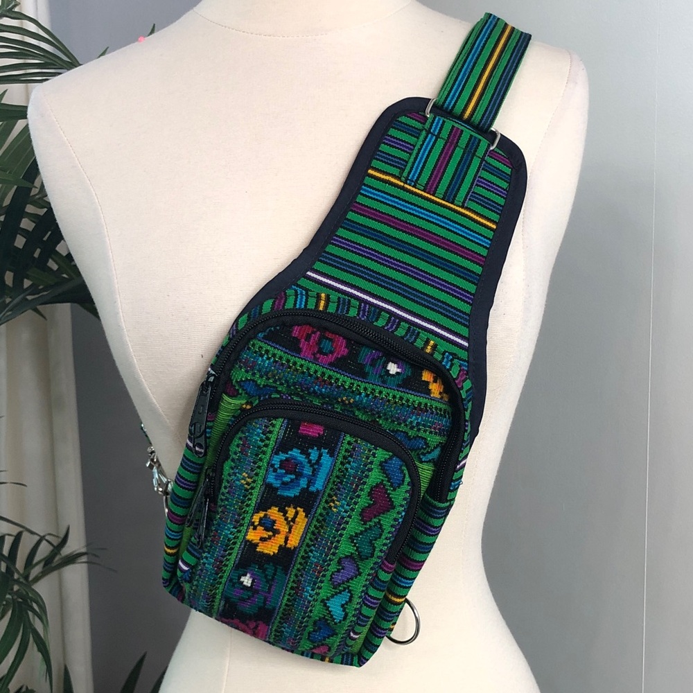 Boho Guatemalan Colorful Striped Bag